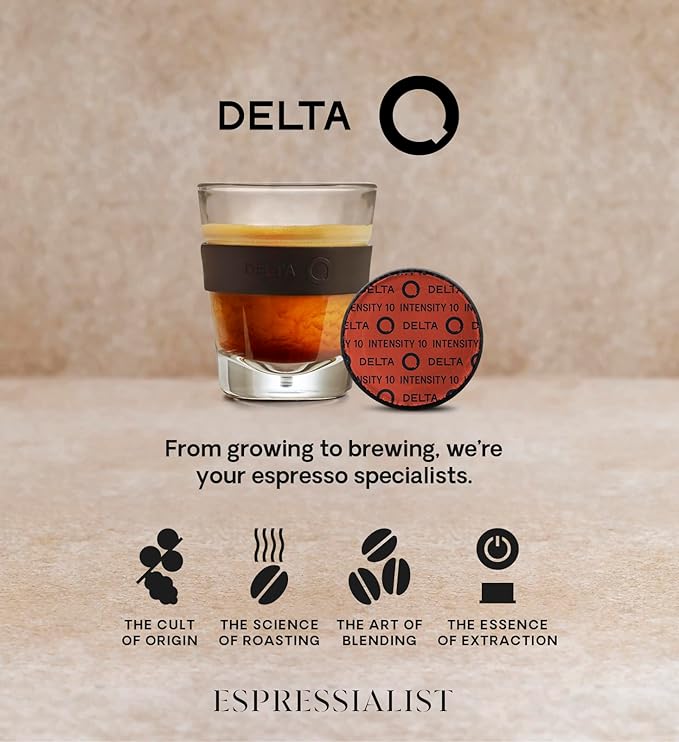 Delta Q Quick Espresso Capsule Machine – Compact Size – Works ONLY with Delta Q Pods (White)