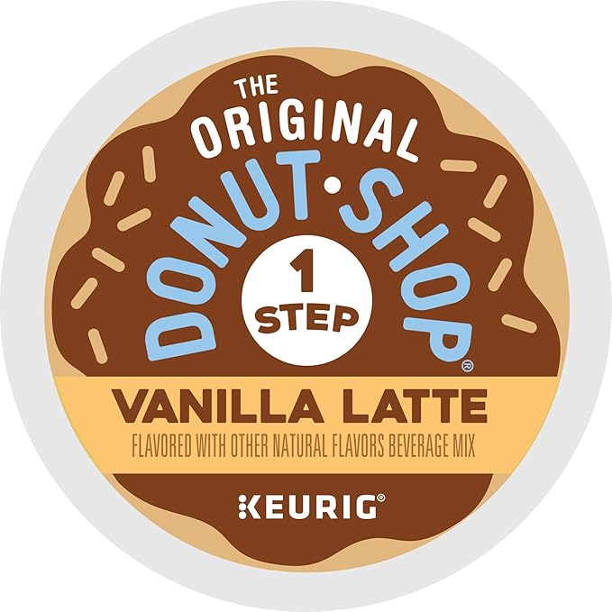 The Original Donut Shop Vanilla Latte,-Serve Keurig K-Cup Pods,Flavored Coffee,20 Count (Pack of 2)
