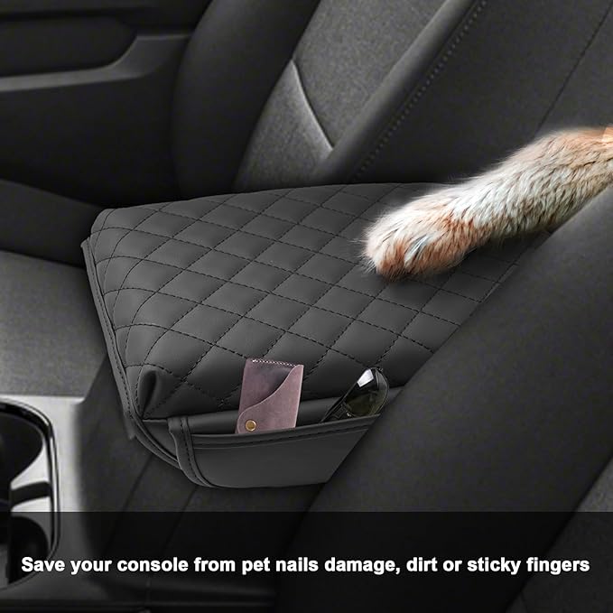 SXCY 2023 2024 2025 2026 Chevy Colorado Armrest Cover for 2024 2025 2026 Chevy Colorado LT/WT/Trail BOSS/Z71/ZR2 Accessories Colorado Center Console Cover Armrest Console Pad (with Pockets)