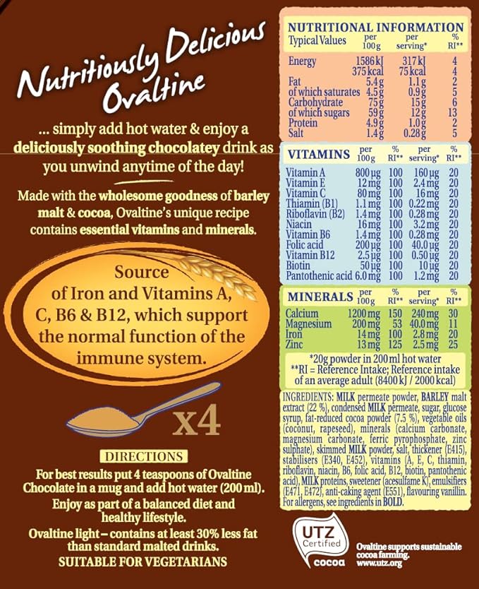 Ovaltine Chocolate Light Drink 300g