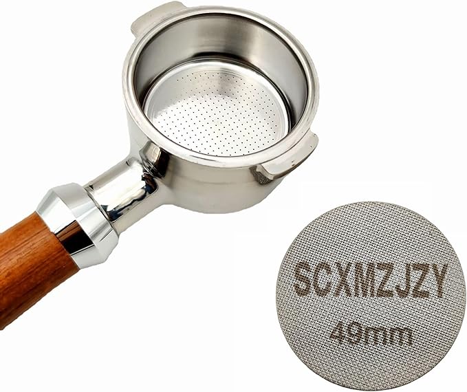 49mm Espresso Puck Screen, 1.7mm Thickness, made of 150μm 316 Stainless Steel, is a reusable contact screen for the Coffee Portafilter Puck Screen and Espresso Portafilter Lower Shower Screen