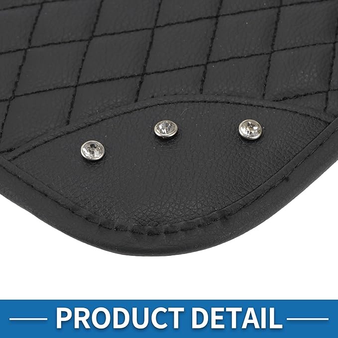 Car Armrest Cushion Pad Non-slip 12.20"x7.87" Seat Box Cover Protector PU Black Center Console Lid