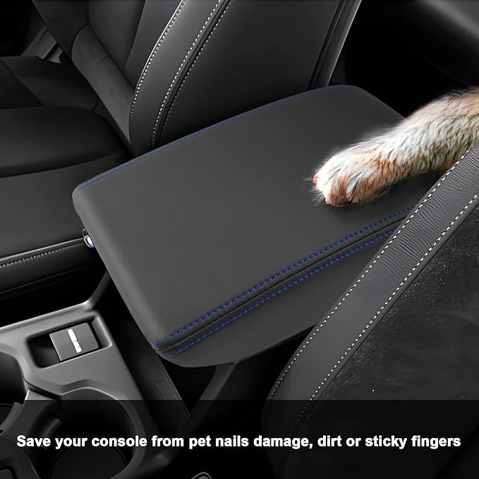 SXCY for 2025 Forester Armrest Cover for Forester 2025 Accessories [Not for 2026 Updated Center Console] 2025 Forester Center Console Cover 2025 Forester Middle Console Cover (Blue Line)