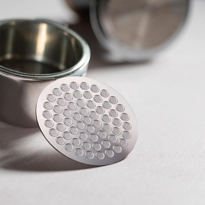 2pcs Espresso Puck Screen, 53mm Stainless Steel Coffee Portafilter Puck Screen 0.8mm Thickness Reusable Coffee Machine Accessories Compatible with Breville (Silver)