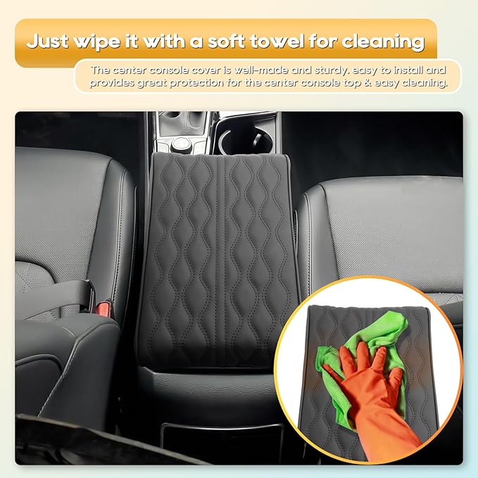 Armrest Cover for 2023-2026 Kia Sportage NQ5(LX/EX/X-Line/SX/SX Prestige/X-Pro/X-Pro Prestige) Kia Sportage NQ5 Accessories Center Console Cover Arm Rest Protector Middle Protector PU Leather,Non-Slip