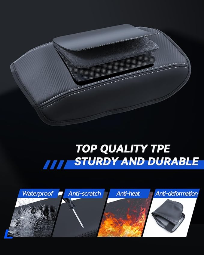 Armrest Cover for 2019-2025 2026 Subaru Ascent (Premium/Onyx Edition/Limited/Bronze Edition/Touring) Accessories Center Console Middle Lid Pad Protector for Car Elbow Rest
