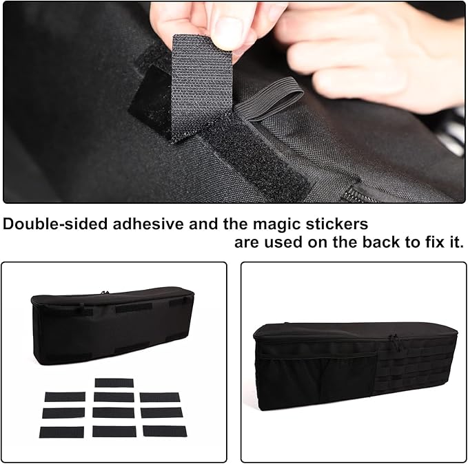 Aunginsy Car Trunk Organizer Compatible with Toyota FJ Cruiser 2007-2021+, 1PCS Left Side Trunk Storage Bag Backseat Hanging Storage Multi-Compartment Oxford Cloth Space Saving Interior Accessories