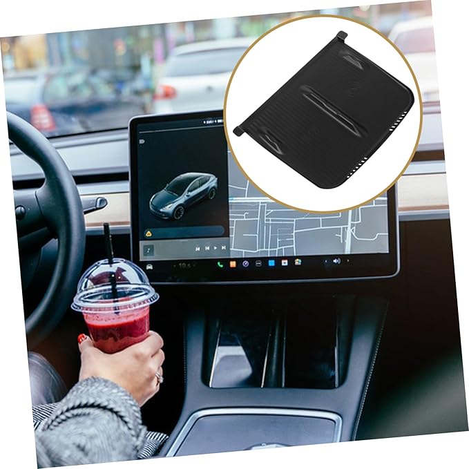 Gatuida Charging Phone Pad for Skid Silicone Mat for Center Console Upgraded Design for Secure Charging and Interior Aesthetics Black