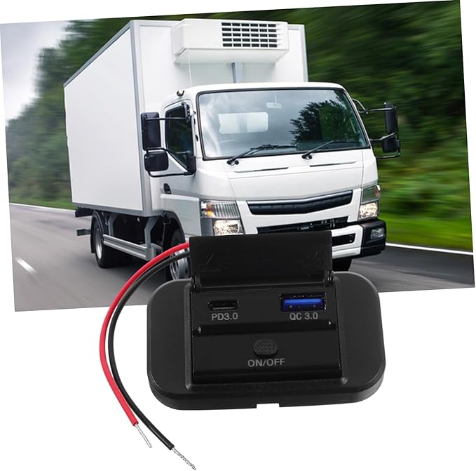 GLEAVI Motorbike Rv Fast Charger Car Phone Charger 12v USB c Outlet Wall Mount Accessory