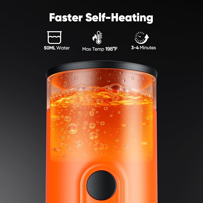 Portable Espresso Machine with Self-Heating System, 15 Bar Travel Coffee Maker, Compatible with Capsules & Ground Coffee, USB-C Rechargeable Coffee Machine for Camping, Office & Travel