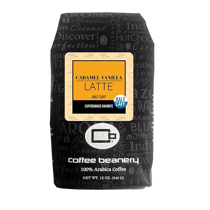 Half Caff Caramel Vanilla Latte Flavored Coffee | 12oz Ground | 100% Specialty Arabica