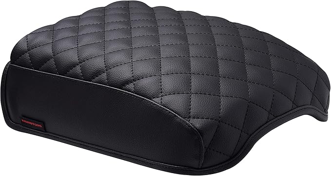 KMMOTORS Telluride Console Cover, Armrest Cushion, Vegan Leather, Console lid Protector, Anti-Scratch (Black)