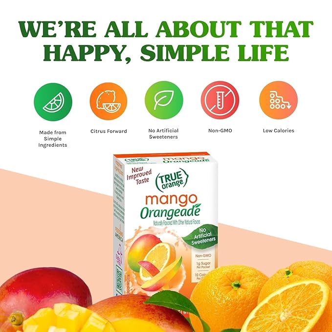True Citrus Orange, Mango, 1.06 oz, (Pack of 10, 0.11 oz each)