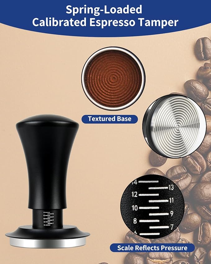 7 Pack 51mm Espresso Accessories – Tamper Station, Coffee Distributor, WDT Tool, Tamping Mat, Dosing Funnel, Brush & Puck Screen – Barista Tools Kit for Espresso Machines at Home or Cafe