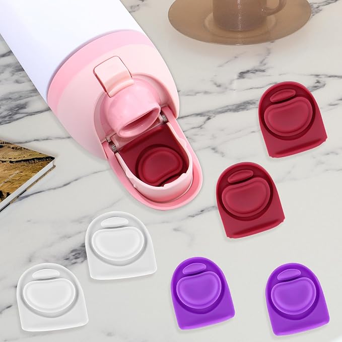 6pcs Rubber Seal Replacement Stopper Gasket Compatible with Owala Freesip 24oz 32oz,Bottle Top Mouth Cap Insert Spout Lid Silicone Replacement Parts Accessories for Owala 16/19/24/32/40oz(3 colors)
