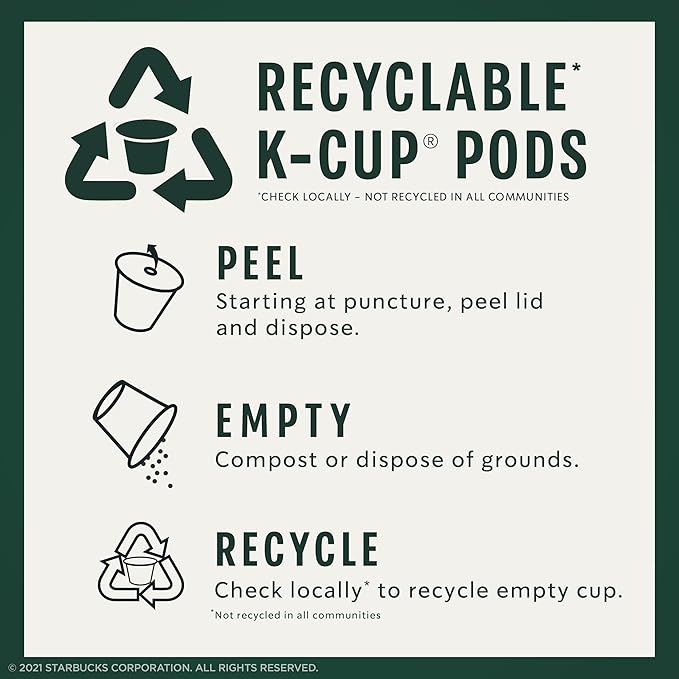 Starbucks Coffee Company Flavored Ground Coffee K-Cup Pods, Toasted Graham, Signature Collection, 100% Arabica Coffee, Recyclable K-Cup, 10 CT K-Cup Pods/Box (Pack of 2 Boxes),10 Count (Pack of 2)