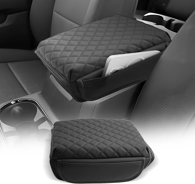CDEFG for Chevrolet Colorado -GMC Canyon 2023-2025 2026 Center Console Cover Armrest Box Cover for Colorado/Canyon Accessories Console Arm Rest Protector Thickened with 2 Side Pocket