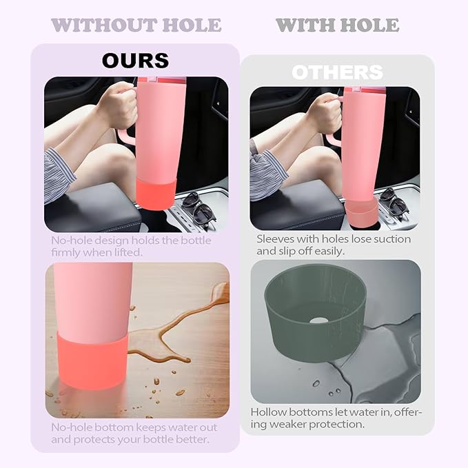Silicone Boot for Owala 30oz & 40oz FreeSip Sway Bottles & Tumblers - Non-Slip, Scratch-Resistant, Stability Enhancer, Available in 12 Colors (Taro Purple)