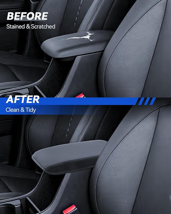 Armrest Cover for 2024 2025 Hyundai Kona SE SEL Limited N-Line Accessories Center Console Middle Lid Pad Protector for Car Elbow Rest