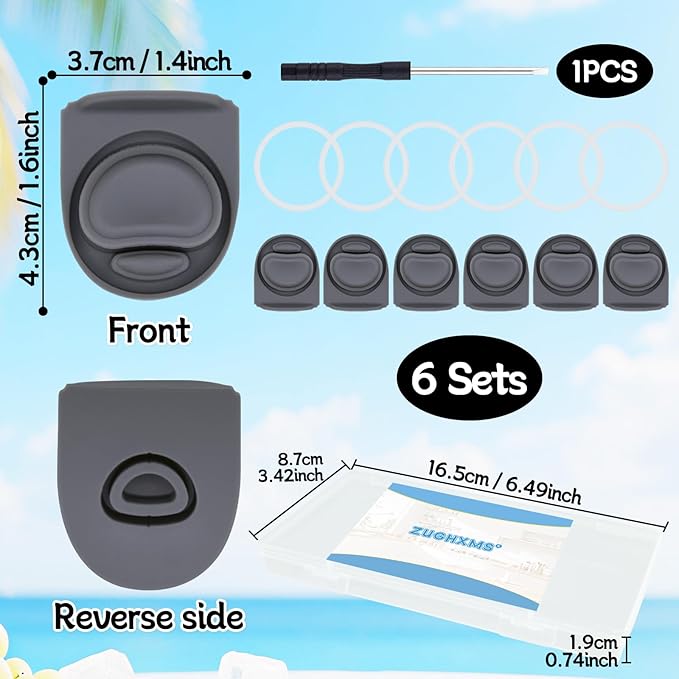 6 Sets Replacement Stopper and O Ring Gasket Compatible with Owala FreeSip 24oz 32oz,Water Bottle Lid Insert Cap Rubber Seal Parts for Owala 16/19/24/32/40oz Mouthpiece Accessories Z6S1