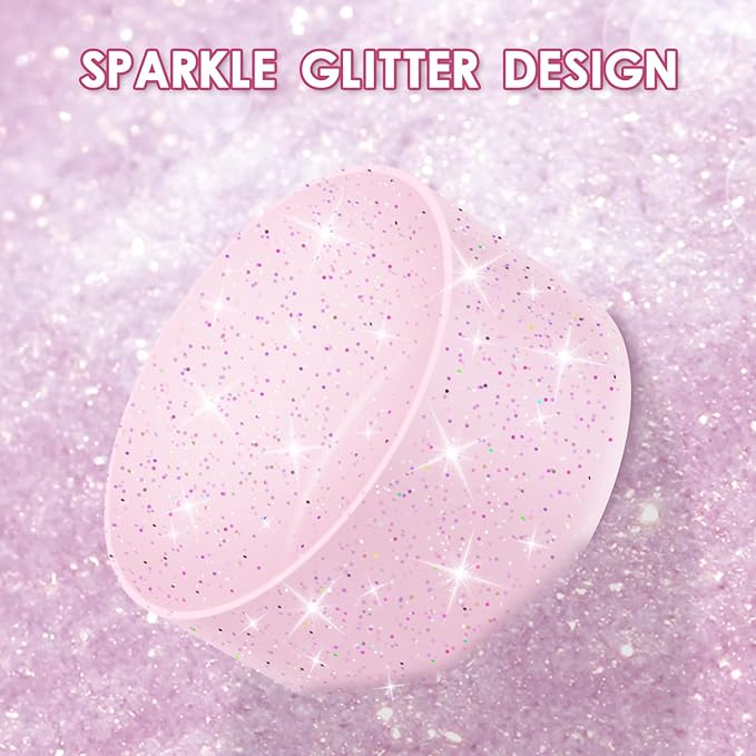 Protective Glitter Silicone Boot Compatible with Owala 24oz 32oz 40oz, Bling Cup Sleeve Bottom Bumper Cover Compatible with Owala FreeSip, Twist, or Flip Stainless Steel Water Bottles
