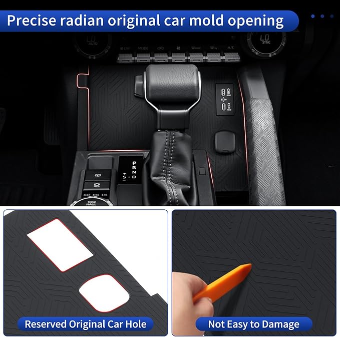 Car Wireless Charging Silica Gel Pad for 2024 2025 2026 Toyota 4runner & Tacoma Mobile Phone Charging Non-Slip Mat Interior Modification Accessories (Protective pad-Not a Charging Device)