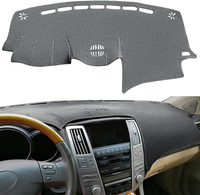 Dash Cover Mat Custom Fit for 2004-2006 Lexus RX330,2007-2009 RX350, 2006-2008 RX400h, Dashboard Cover Pad Carpet Protector with Dash Speaker (Dark Gray)