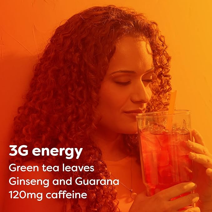 Jamba Singles To Go! mango-a-go-go smoothie-inspired powdered drink mix sticks, 6-Count, 3G Energy (green tea, ginseng, guarana), aspartame free, just add water