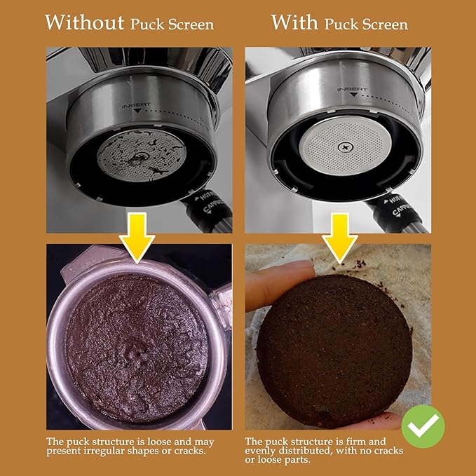 51mm Puck Screen- 2 PCS Coffee Puck Screen for 51mm Portafilter, Stainless Steel Espresso Puck Screen 1.7mm Thickness 150μm, Reusable Portafilter Puck Screen Barista Accessories