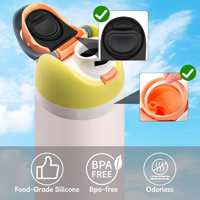 2 Sets Replacement Rubber Stopper and O Ring Gasket Compatible with Owala FreeSip 24oz 32oz,Water Bottle Lid Insert Cap Seal Parts for Owala 16/19/24/32/40oz Mouthpiece Accessories B2S7