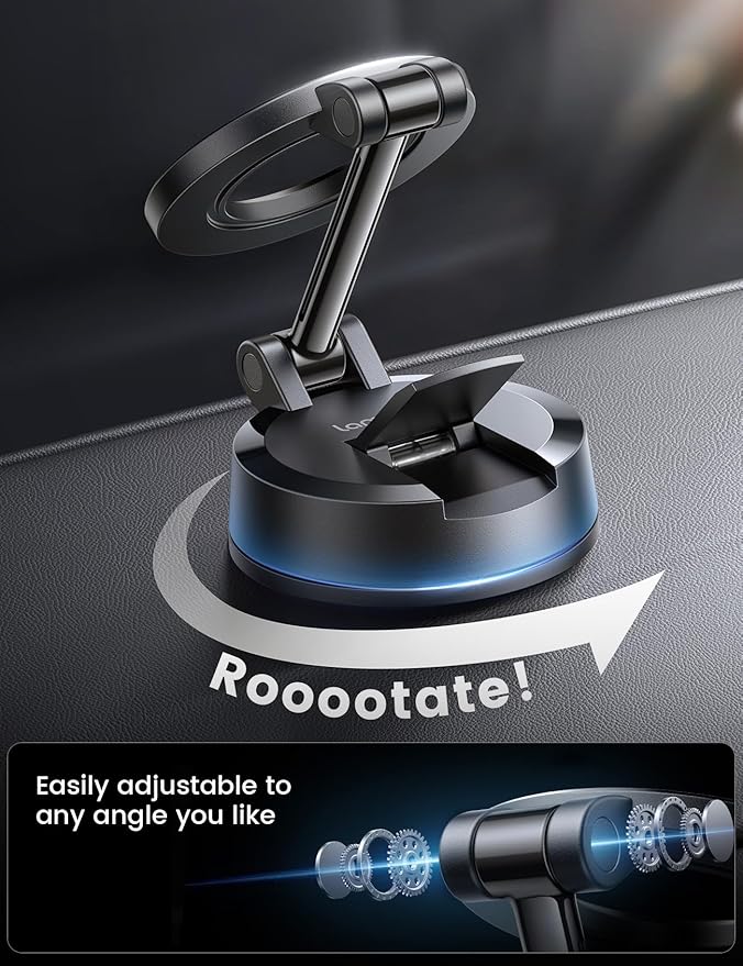 Lamicall Car Phone Mount [70LBS Powerful Suction] for Magsafe Car Mount, 360° Adjustable Suction Cup Phone Mount Dashboard & Windshield for Truck for iPhone 17 All Smartphone