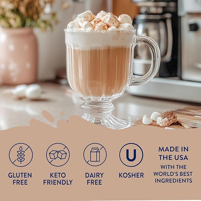 Jordan’s Skinny Mixes Sugar Free Coffee Syrup, Toasted Marshmallow Coffee Flavoring Syrup, Zero Calorie Drink Mix, Lattes, Baking, Protein Shake or Cocktail, Dairy & Gluten Free, Kosher, 25.4 Fl Oz, 2 Pack
