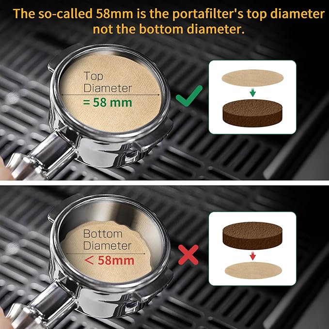 600pcs Espresso Filter Paper for CASABREWS Ultra Espresso Machine, Portafilter Filter Disposable Puck Screen for Flair Espresso Coffee Maker, 58mm