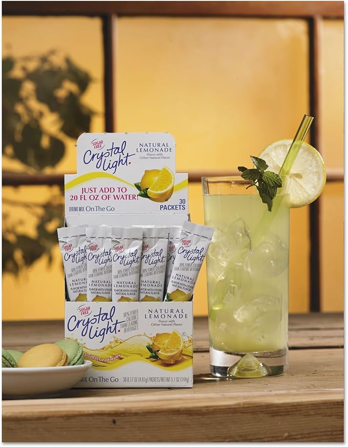 Crystal Light Products Crystal Light-Flavored Drink Mix, Lemonade, 30- 0.17 oz Packets beverage, PACK OF 1