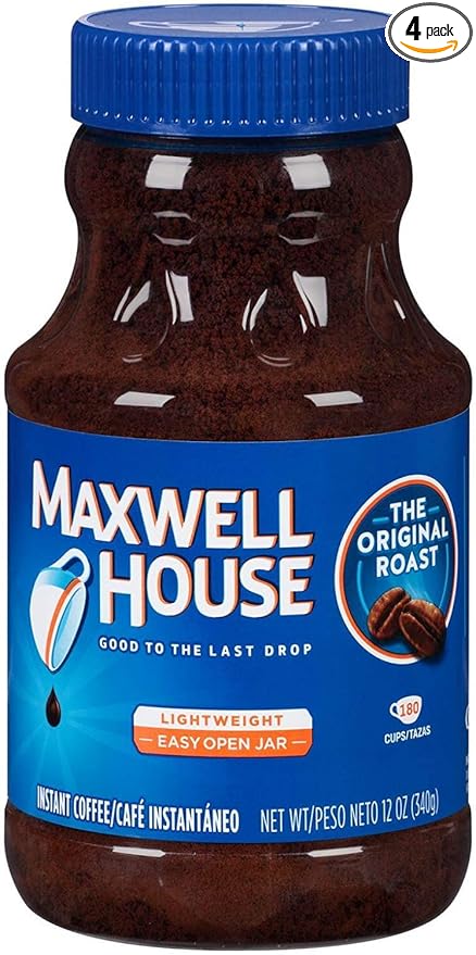Maxwell House Instant Coffee, Original, 12 oz (Pack of 4)