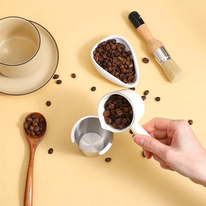 Coffee Dosing Cup 58mm Stainless Steel Espresso Dosing Cup Espresso Machine Accessories Compatible with 58mm Portafilter