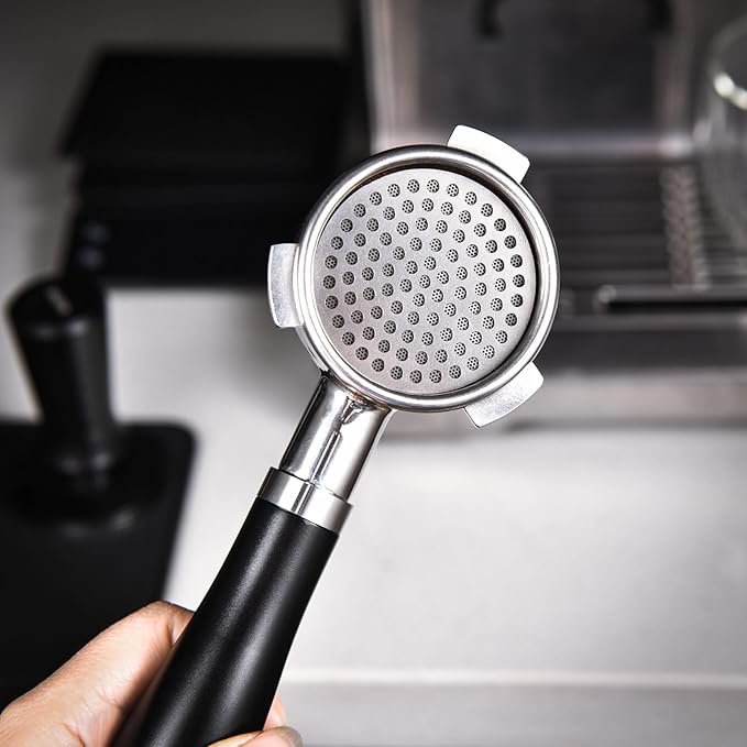 SANTOW Espresso Puck Screen, 58.5mm Portafilter Shower Screen Puck Mesh Fits 58mm Portafilter - 1.5mm Thick, 304 Stainless Steel with Titanium PVD Coating, Dual Layer Filter