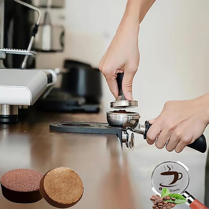 53.5mm Espresso Puck Screen, Reusable Puck Screen Replacement, Perfect Espresso Distribution Tool Compatible with Espresso Machine 53.5mm Portafilter Basket, 1.7mm Thickness 150μm