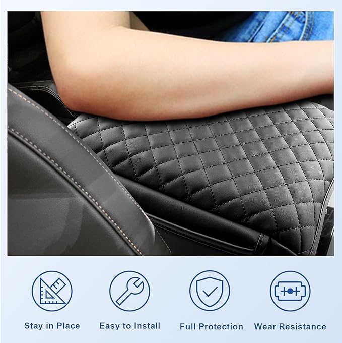 CDEFG 2023-2025 Pilot Center Console Cover for 2023-2025 Honda Pilot/2024-2026 Ridgeline/ 2024-2026 Passport Armrest Cover Middle Console Pad Arm Rest Cushion 2025 Pilot Hybrid Accessories