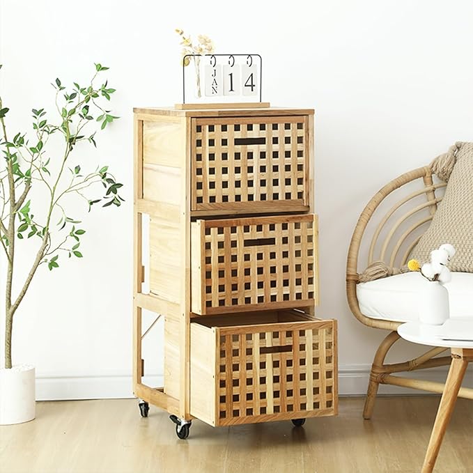 Movable End Table Side Table Coffee Station Table, Coffee Bar Stand Cart with Storage,Coffee Table on Wheels,for Home Kitchen, Entryway, Living Room,Dining Room(41x41x90cm,3 Tier)