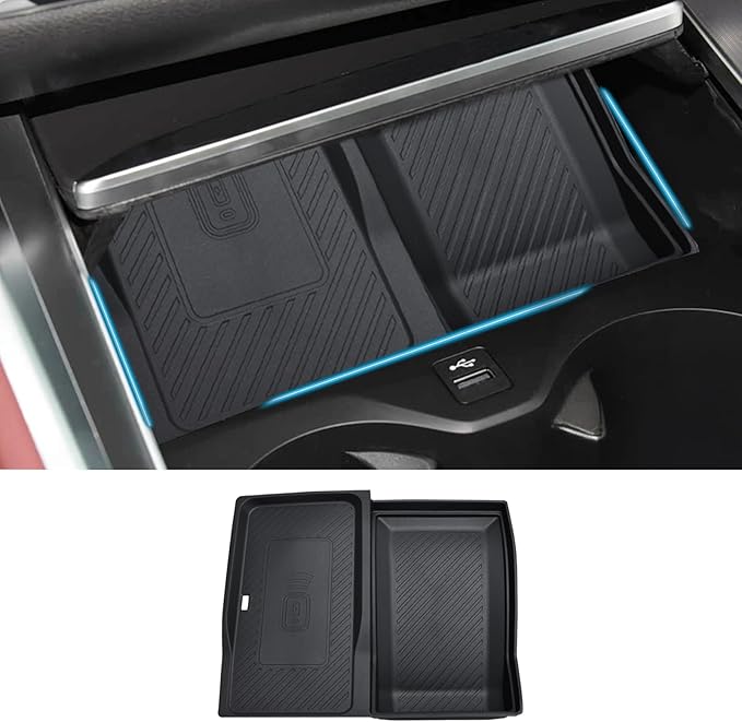 JKCOVER Center Console Wireless Charging Protective Non-Slip Mat Compatible with BMW X5 G05 X7 G07 (2019-2026) and BMW X6 G06 (2020-2026) Accessories Console Inserts Phone Charger Protective Pad
