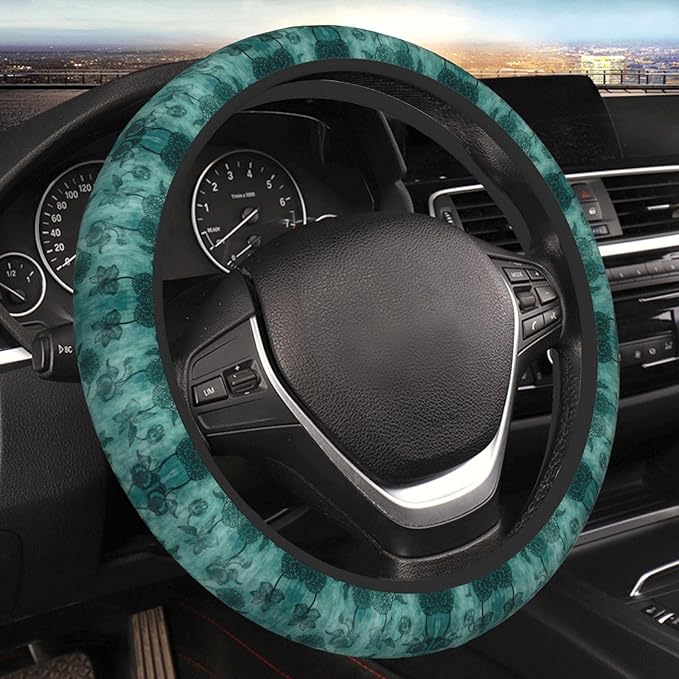 Bohemian Pattern Universal Fit Steering Wheel Cover for Car, Truck, and SUV, Durable Steering Wheel Protection