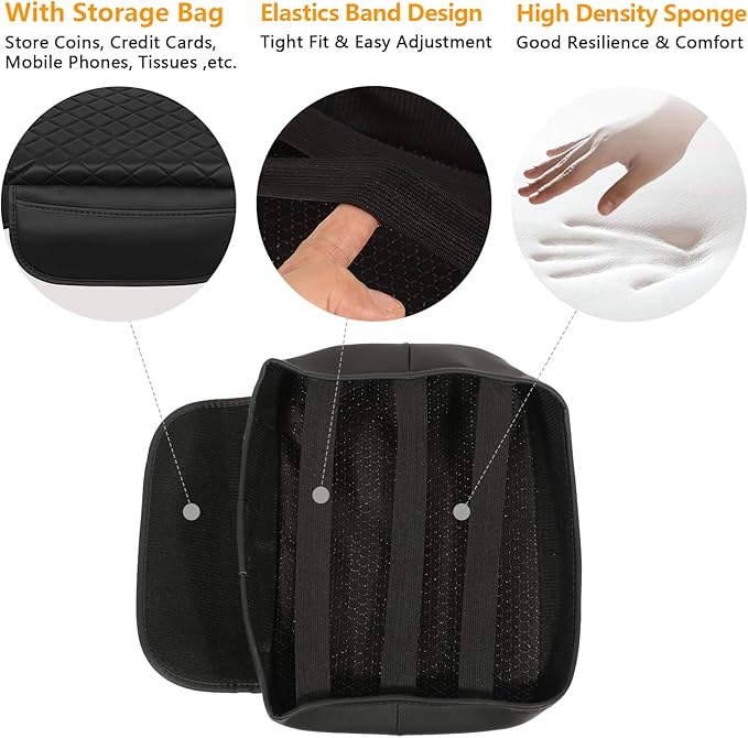 Console Cushion Cover for Toyota Tacoma 2005-2015 SR SR5 Off-Road PreRunner TRD-Sport pro Limited Tacoma Organizer Armrest Storage Box Cover Tacoma Interior Accessories