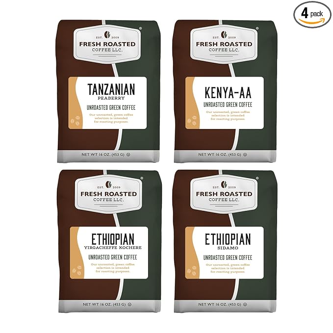 Fresh Roasted Coffee, Unroasted African Home Roasting Starter Kit, Kosher
