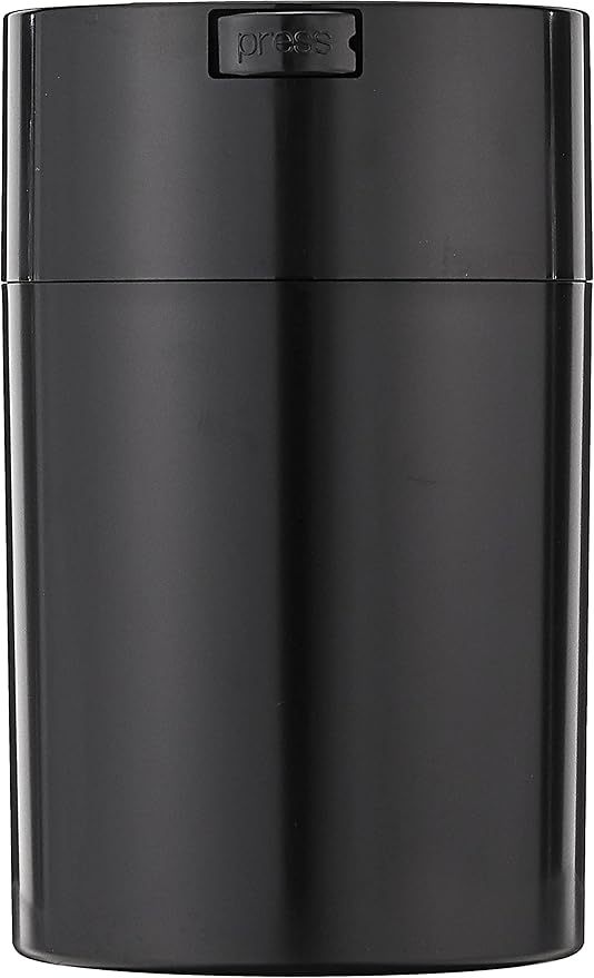 Coffeevac 1LB – Patented Airtight Container with Degassing Valve | Multi-use Vacuum Container Works as Smell Proof Containers for Ground Coffee and Coffee Bean Containers. Black