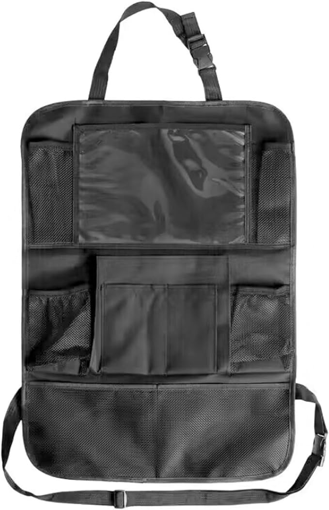 Car Backseat Organizer, Backseat Car Organizer with Tablet Holder&Mesh Storage Bag, Water-proof Car Caddy Organizer Backseat with Fastening Straps Car Storage Organizer, Car Backseat Organizer