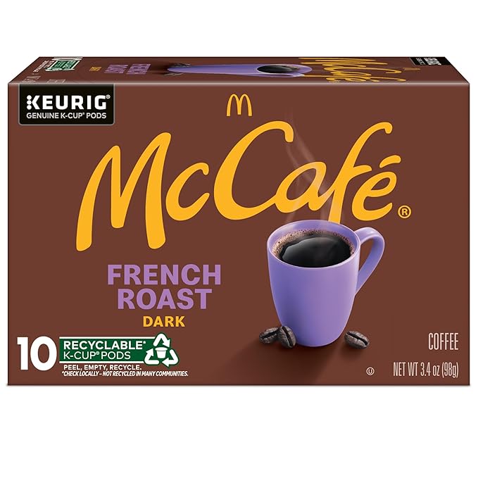 McCafe French Roast, Single Serve Coffee Keurig K-Cup Pods, Dark Roast, 60 Count (6 Packs of 10)