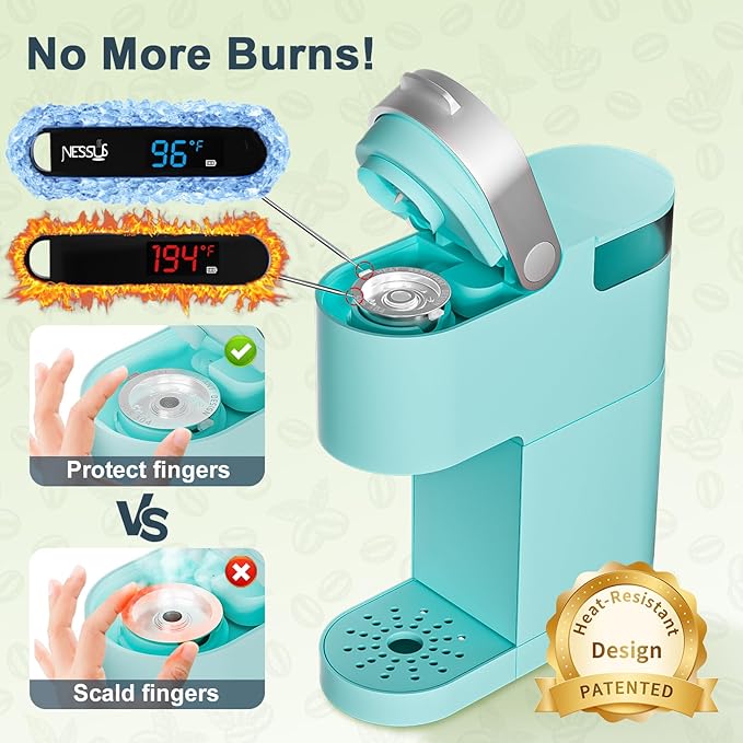 NESSUS 6 Pack Reusable K Cup for Keurig 1.0, Stainless Steel Reusable K Cups for Keurig 1 Prong Coffee Maker K Cup Reusable Coffee Pods with Heat Resistant Handles and Scoop, NO BPA