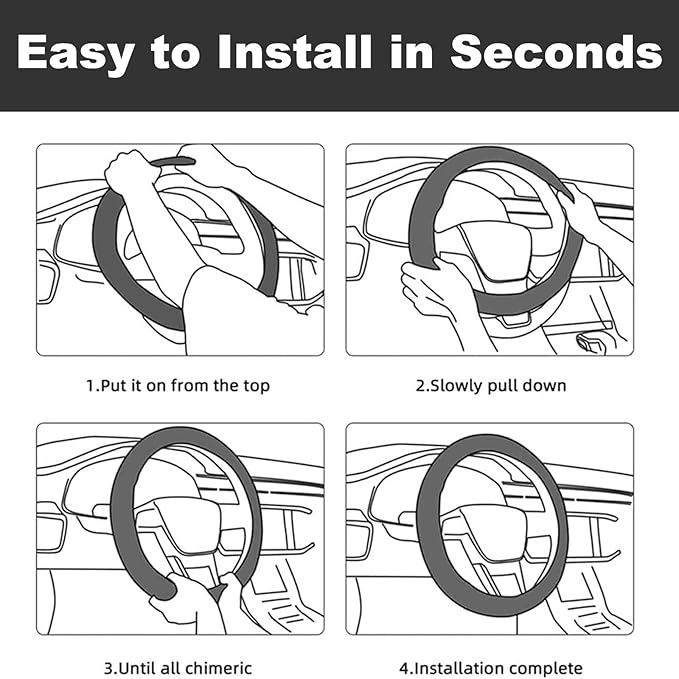 Car Steering Wheel Cover for Women Men, Non-Slip Mexican Talavera Tiles Steering Wheel Protector, Universal 14"-15" Fit for Cars, SUVs, Trucks (Mexican Talavera Tiles)