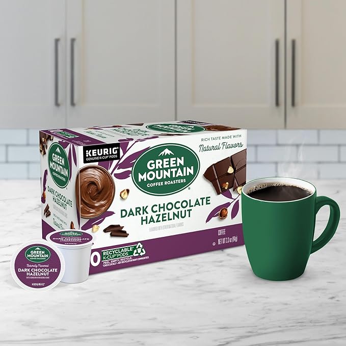 Green Mountain Coffee Roasters Dark Chocolate Hazelnut Coffee, Keurig Single Serve K-Cup Pods, 60 Count